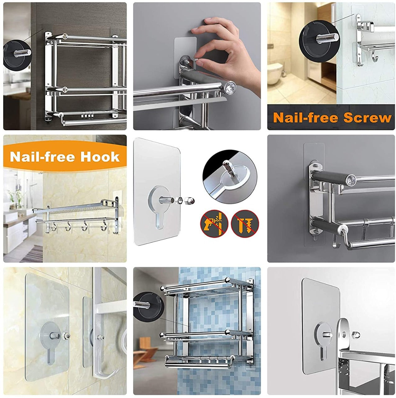 9017 Adhesive Screw Wall Hook used in all kinds of places including household and offices for hanging and holding stuffs etc. DeoDap 9017 Adhesive Screw Wall Hook used in all kinds of places including household and offices for hanging and holding stuffs etc. DeoDap
